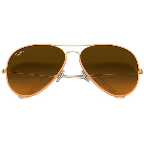 ray ban aviator orange lens.